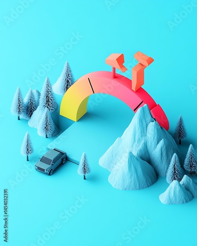 Flat design of flow state meter increasing with optimized workspace glowing around it High Performance and Morning Routines Mental Models and Productivity Hacks Wealth Building and Strategic Thinking photo