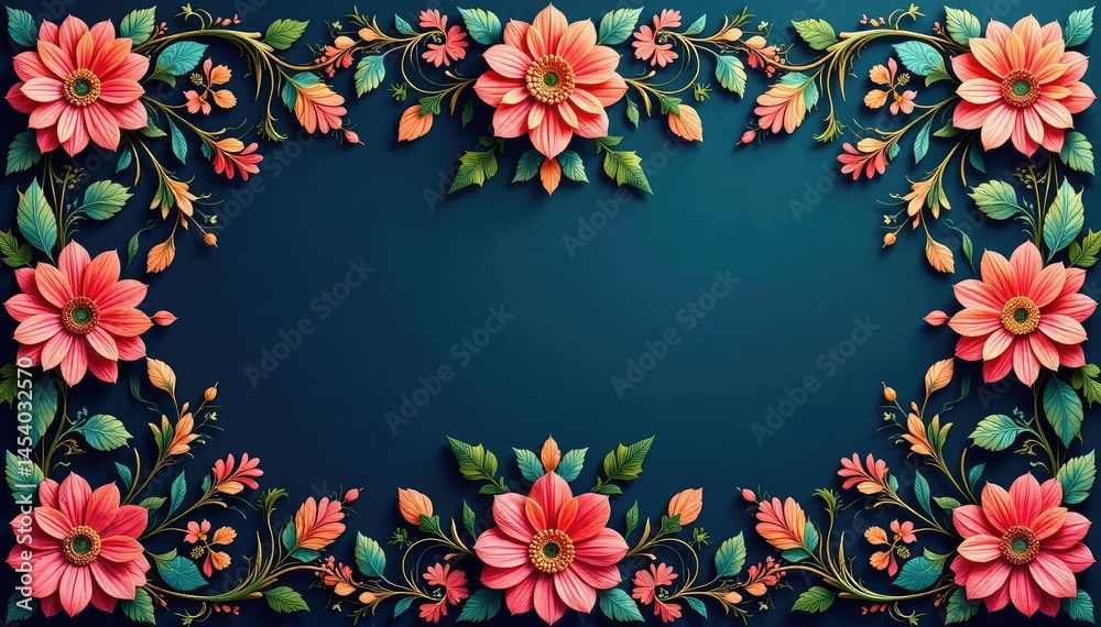 Intricate floral motifs form a continuous, elegant design , vintage, continuous pattern Intricate floral motifs form a continuous, elegant design , vintage, continuous pattern