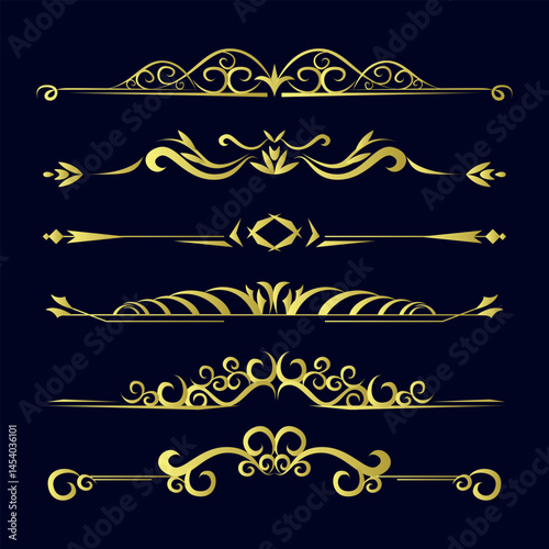 Set of divider collection. Text dividers doodle set. Wedding decorative elements. Divider ornament, borders, floral, vintage line separators. Set page dividers.