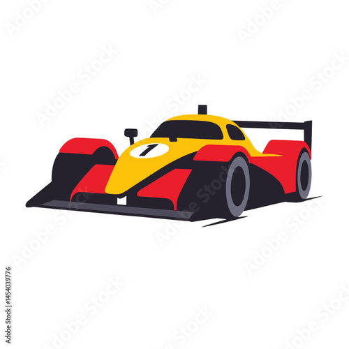 Modern Cartoon Race Car Vector Graphic For Marketing And Design