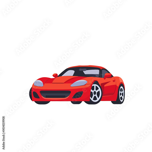 Red Sports Car Vector Illustration For Marketing And Design