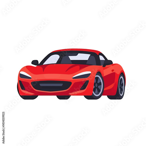 Red Sports Car Vector Illustration For Marketing