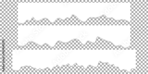 Set of blank Torn paper sheets. Vector note pieces collection with sticky tape,eps10
