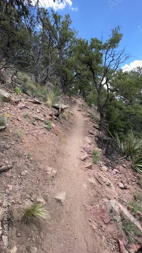 Hiking in Bandelier near Loas Alamos, New Mexico - American West Landscape