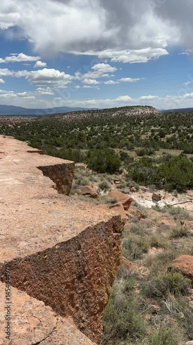 Hiking in Bandelier near Loas Alamos, New Mexico - American West Landscape