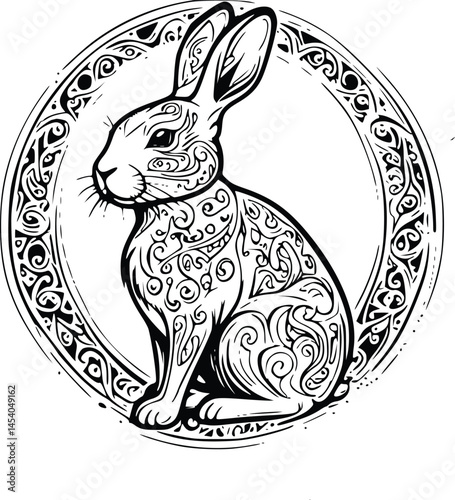 vector illustration of a rabbit