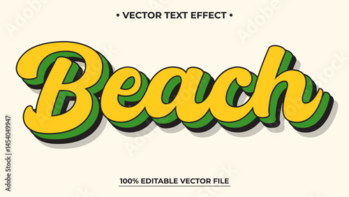 Editable text effect retro old school text in groovy style theme