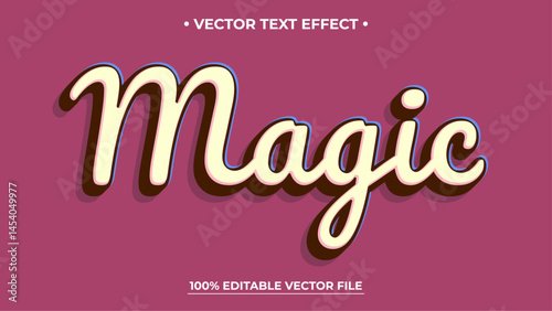 Magic Editable Text Effect, Classic Vintage Retro Text Style