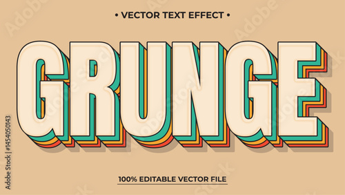 Grunge text effect with retro Vintage Style theme