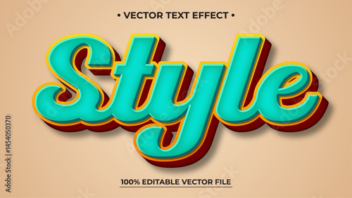 Retro Style text effect in vintage grunge style theme