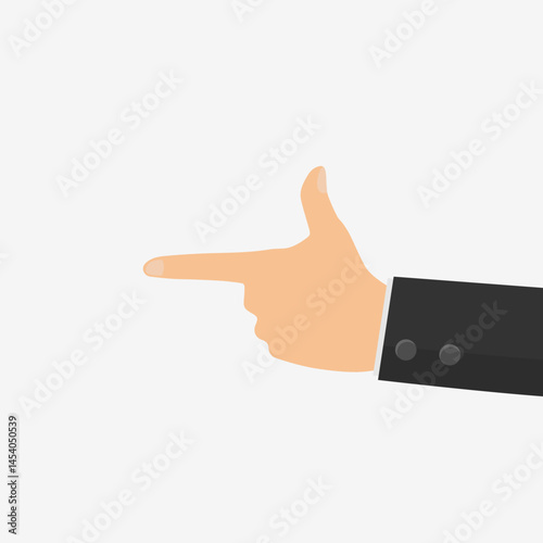 Obraz na płótnie Finger gun or hand pistol gesture. Vector illustration depicting a hand doing a pistol gesture. EPS10 w salonie