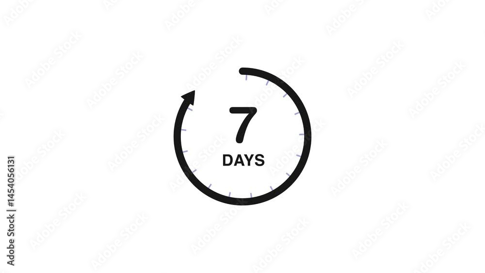 7 days go sale price offer promo deal timer, isolated on background with alpha channel online deal remaining time website symbols 7 days only, 4K Video motion graphic arrow on light gray background
7 days go sale price offer promo deal timer, isolated on background with alpha channel online deal remaining time website symbols 7 days only, 4K Video motion graphic arrow on light gray background