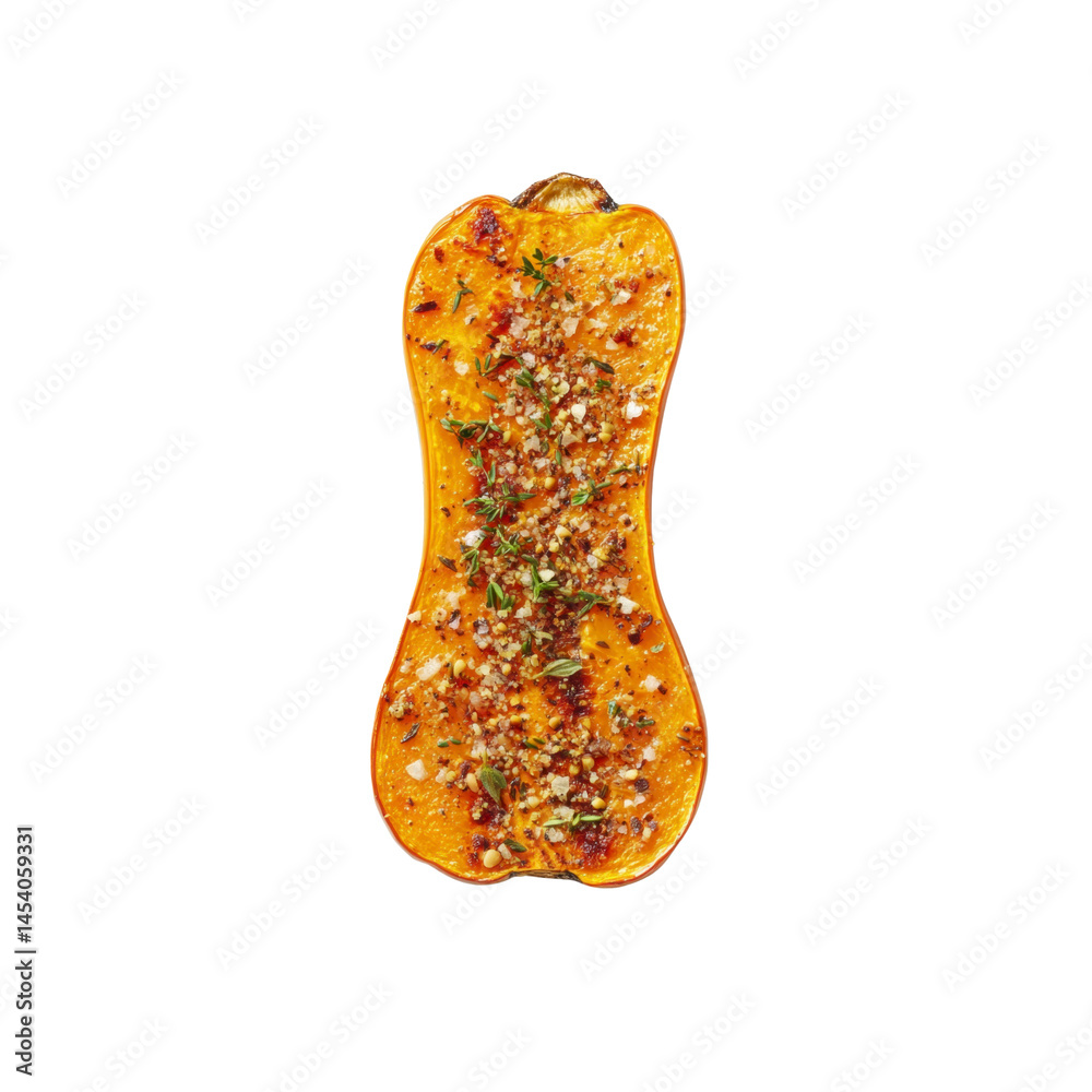 Roasted Butternut Squash Halves with Herbs and Spices Roasted Butternut Squash Halves with Herbs and Spices