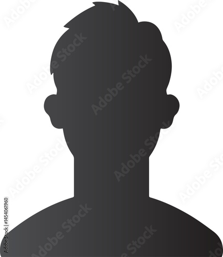User icon silhouette. Anonymous profile vector.