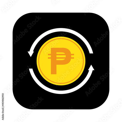 peso currency symbol isolated on transparent background