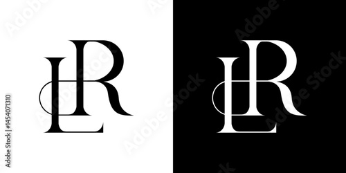 Bild auf Leinwand RL / LR initial letter logo design