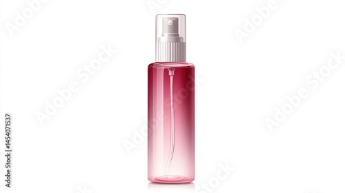 Pink spray bottle, clear plastic, ombre effect