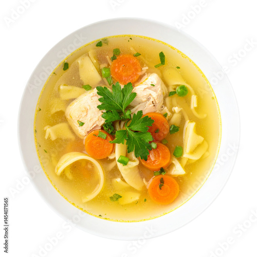 chicken noodle soup with vegetables