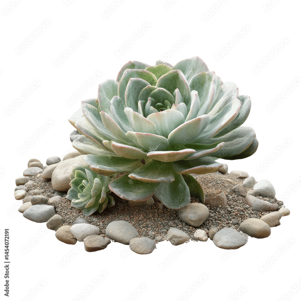 Fototapeta premium Echeveria Succulent in Rock Garden