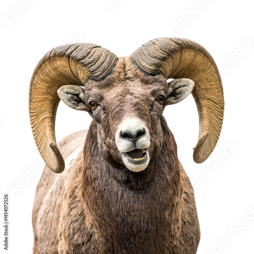 mountain goat isolated on white
