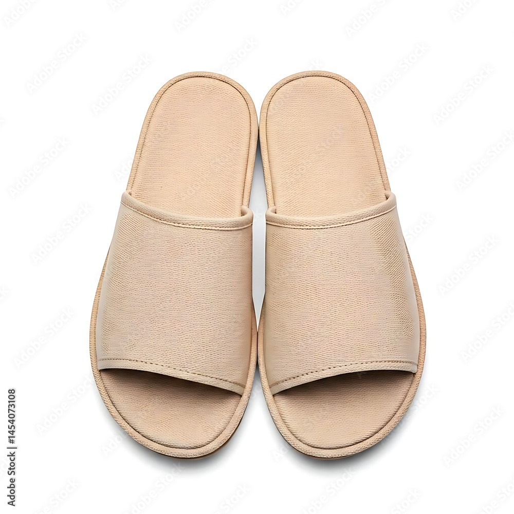 Canvas slipper for women isolated flat-lay view. Canvas slipper for women isolated flat-lay view.