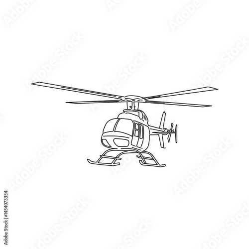 Helicopter illustration design template