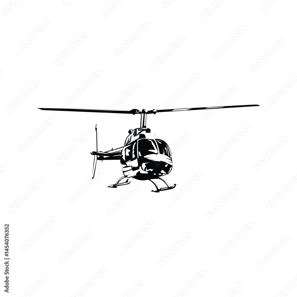 Fototapeta premium Helicopter illustration design template