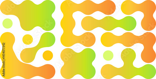 Morphing blob dot set.Connected meta circles for abstract patterns.
