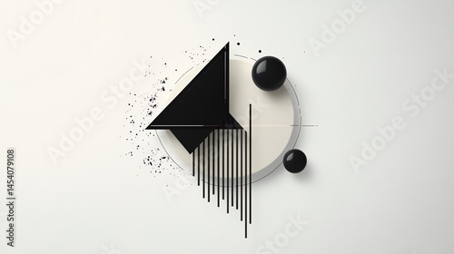 Digital illustration of geometric shapesâ€”triangle, circles, and linesâ€”arranged against a white background.