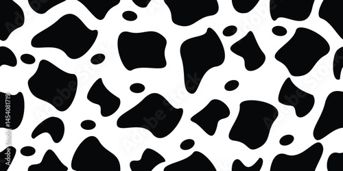 Seamless cow print, Animal print with skin spot texture, Seamless pattern
