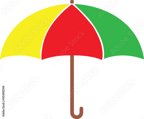 umbrella icon design Pro Vector , Red and yellow umbrella