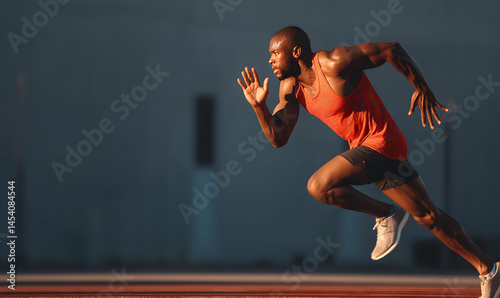 Instantaneous photography of athletes in the process of starting and sprinting, powerful and strong athletes, commercial, posters, advertisements, background images, backgrounds, wallpapers