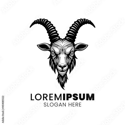 Majestic Goat Head Logo: A Symbol of Strength and Wilderness