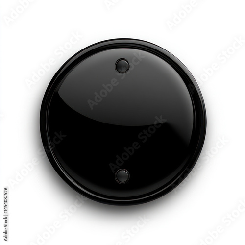 black round on white background