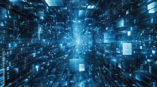 Cool blue tech-style abstract backdrop