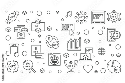 Crypto artwork symbols illustrate digital finance