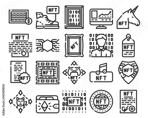 Digital token collection NFT icons