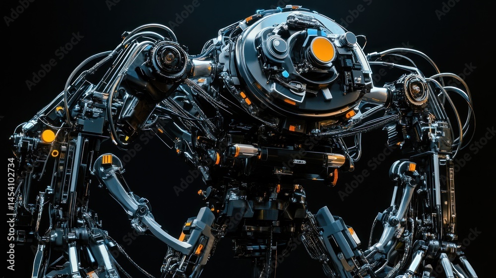 Fototapeta premium Advanced robotic construct with intricate mechanical design