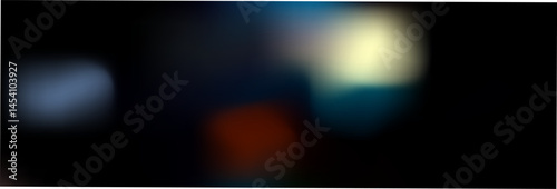 A vivid abstract vector featuring blurred colorful shapes with a bokeh effect against a dark background.