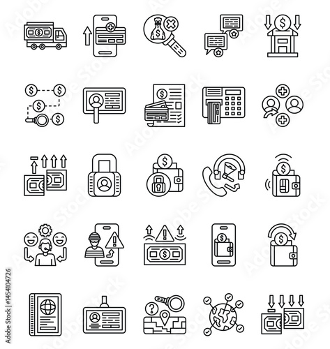 Finance  Technology Linear Iconography
