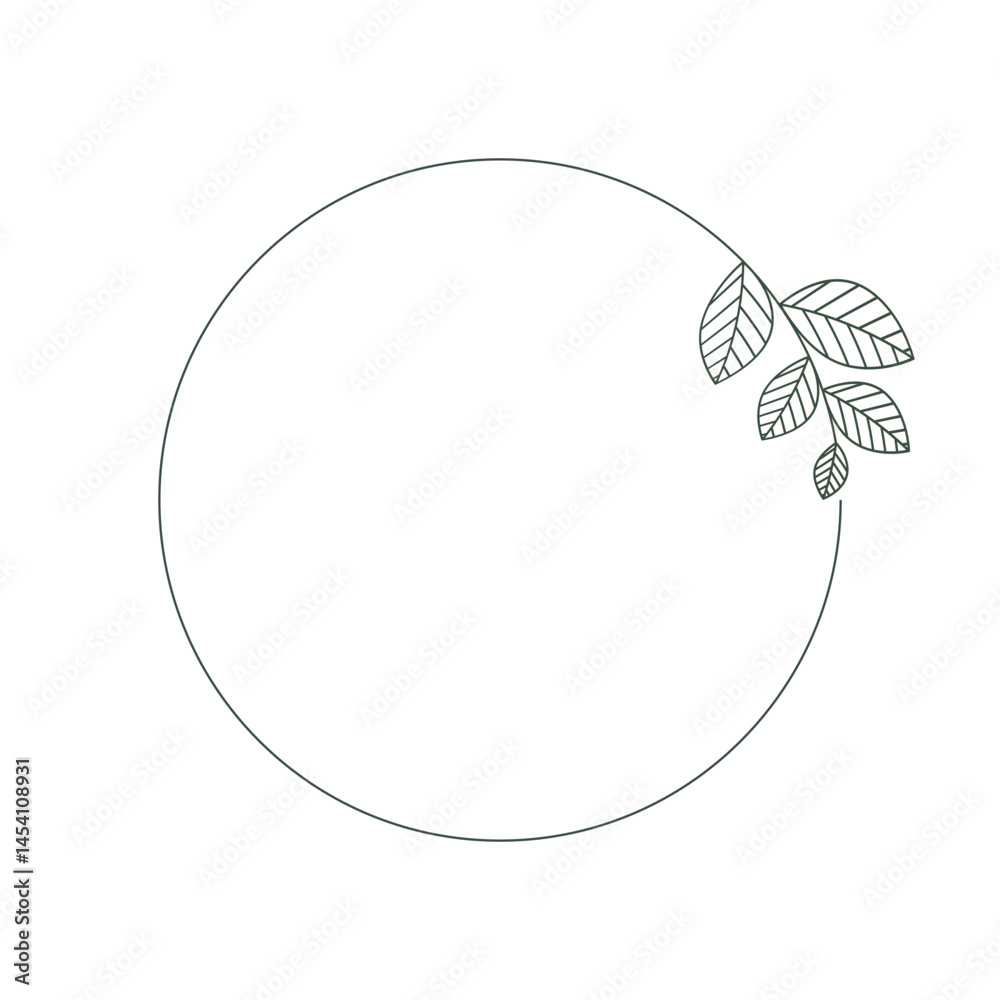 Leaves Frame Minimalist Lines Leaves Frame Minimalist Lines