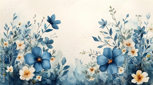 Delicate Watercolor Flowers Background for Special Occasions