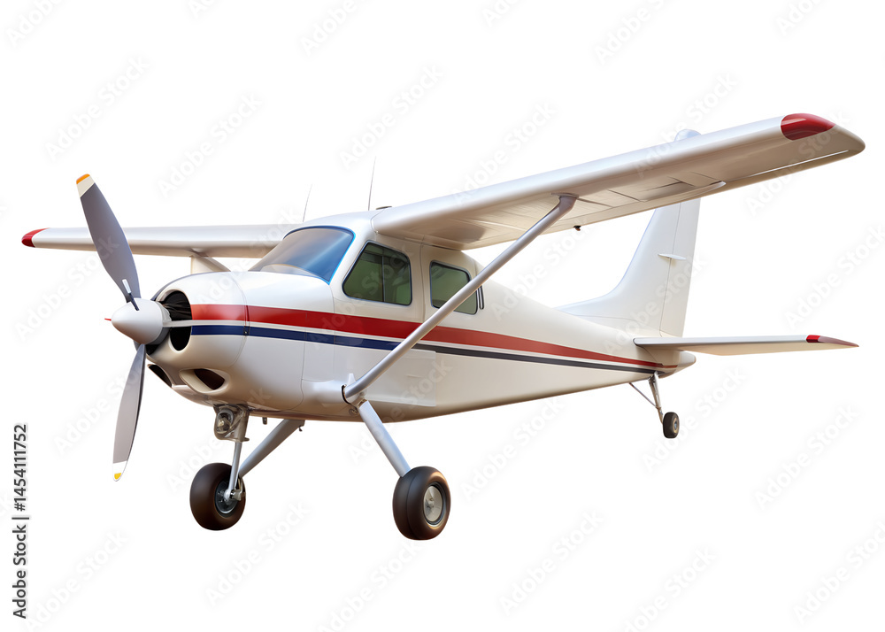 Fototapeta premium vintage airplane isolated on white
