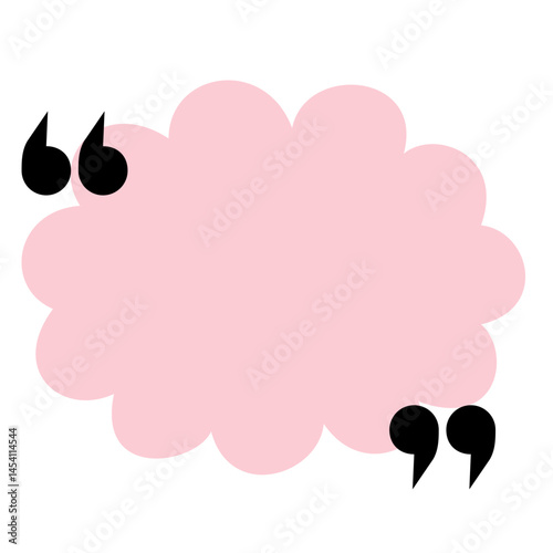 Quote vector bubbles text dialog message comment memo box. Quote bubble template speech frame chat dialogue information