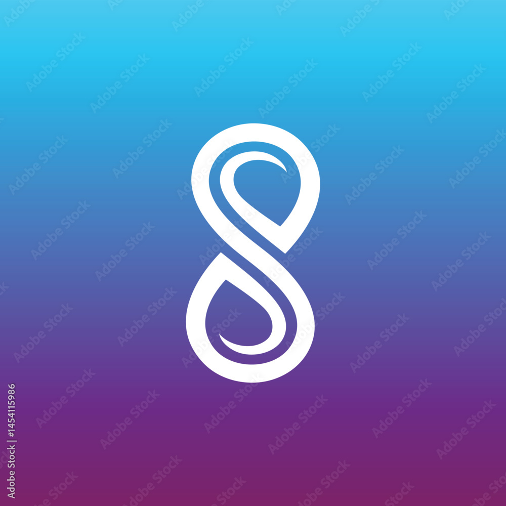 Fototapeta premium Infinity Eight icon symbol vector logo template