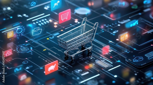 E-commerce technology, digital shopping cart