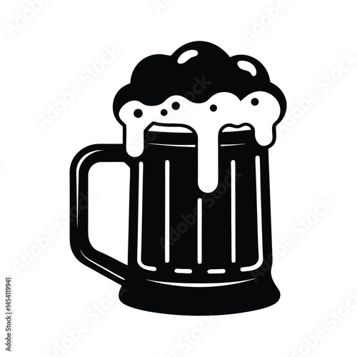 beer mug on white background