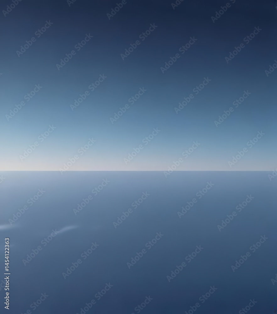 Obraz premium Serene navy to sky blue gradient, smooth texture, water, illustration