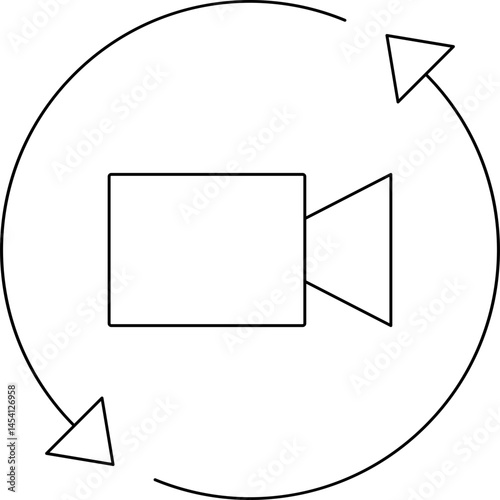 Video cam icon single vector illustration