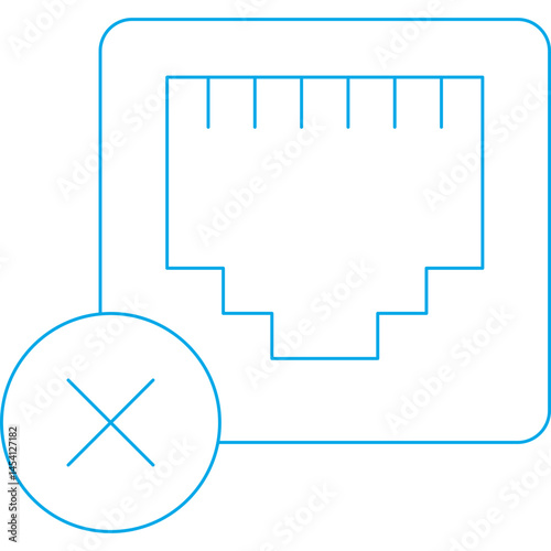 Ethernet icon single vector illustration